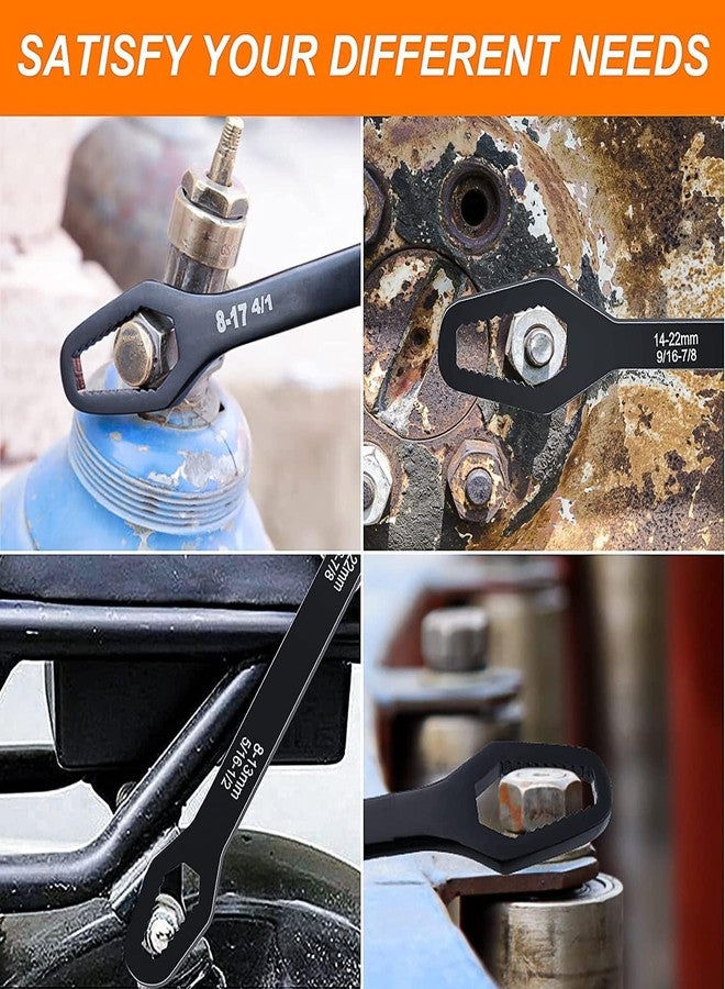 VANITYA 2pcs All in One Universal Torx Wrench Spanner Set, Torx Spanner Tools for Screws and Nuts, Double-Ended Self-Tightening Adjustable Hand Wrench Tools for Outdoor Home Car Repair 3-17mm & 8-22mm - Image 5